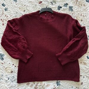 Burgundy Knit Sweater